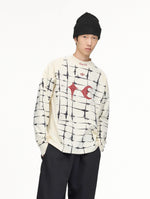 Thug Club x adidas TC Goalie T Longslevees Cream White Longsleeves KF6914 On Model Front View | GATE
