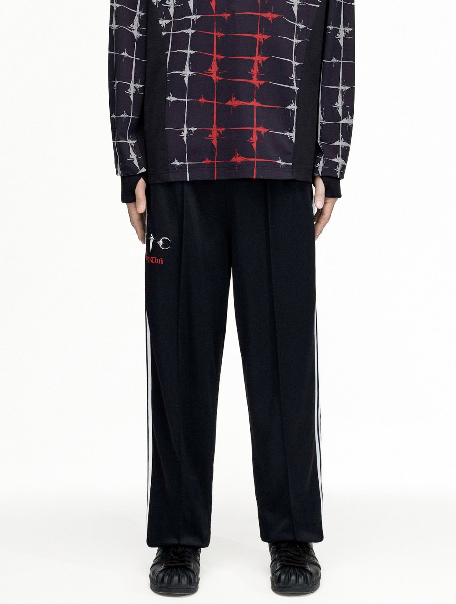 Thug Club x adidas TC SS Jogger Black Sweat & Track Pants KF6917 On Model Front View | GATE
