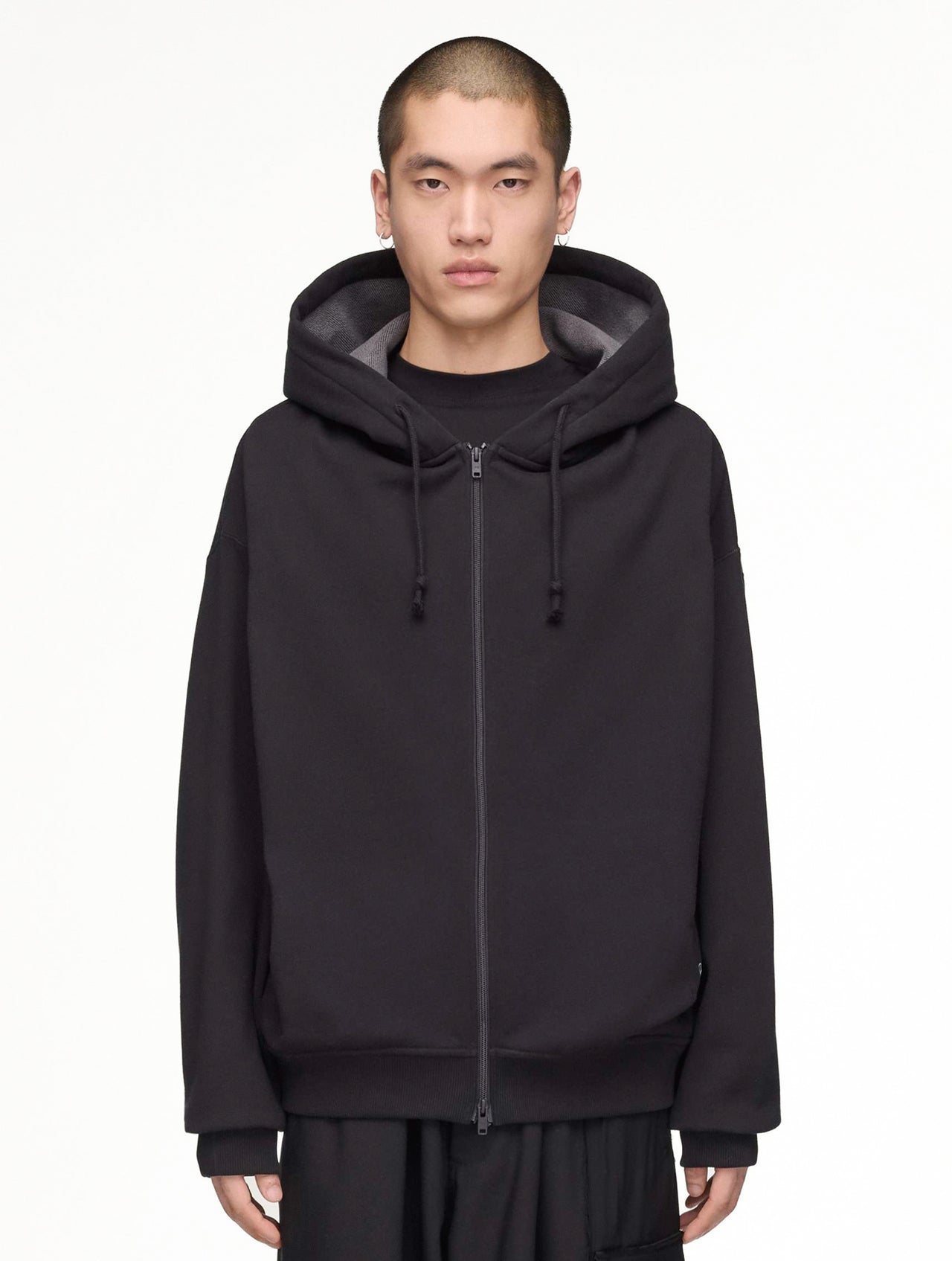 Mercedes-AMG Petronas F1 x Y-3 F1 Zip Hoodie Black Hoodies KR2242 Detail View 1 | GATE