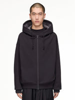 Mercedes-AMG Petronas F1 x Y-3 F1 Zip Hoodie Black Hoodies KR2242 On Model Front View | GATE
