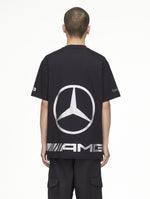 Mercedes-AMG Petronas F1 x Y-3 F1 Star SS Tee Black T-Shirts KR2374 On Model Back View | GATE
