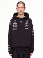 Mercedes-AMG Petronas F1 x Y-3 F1 Team Hoodie Black Hoodies KR2392 On Model Front View | GATE
