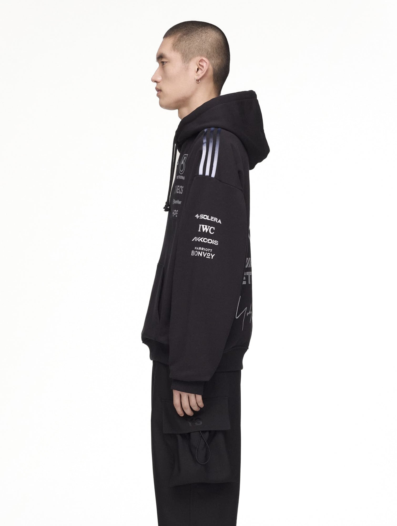 Mercedes-AMG Petronas F1 x Y-3 F1 Team Hoodie Black Hoodies KR2392 Style Inspiration | GATE
