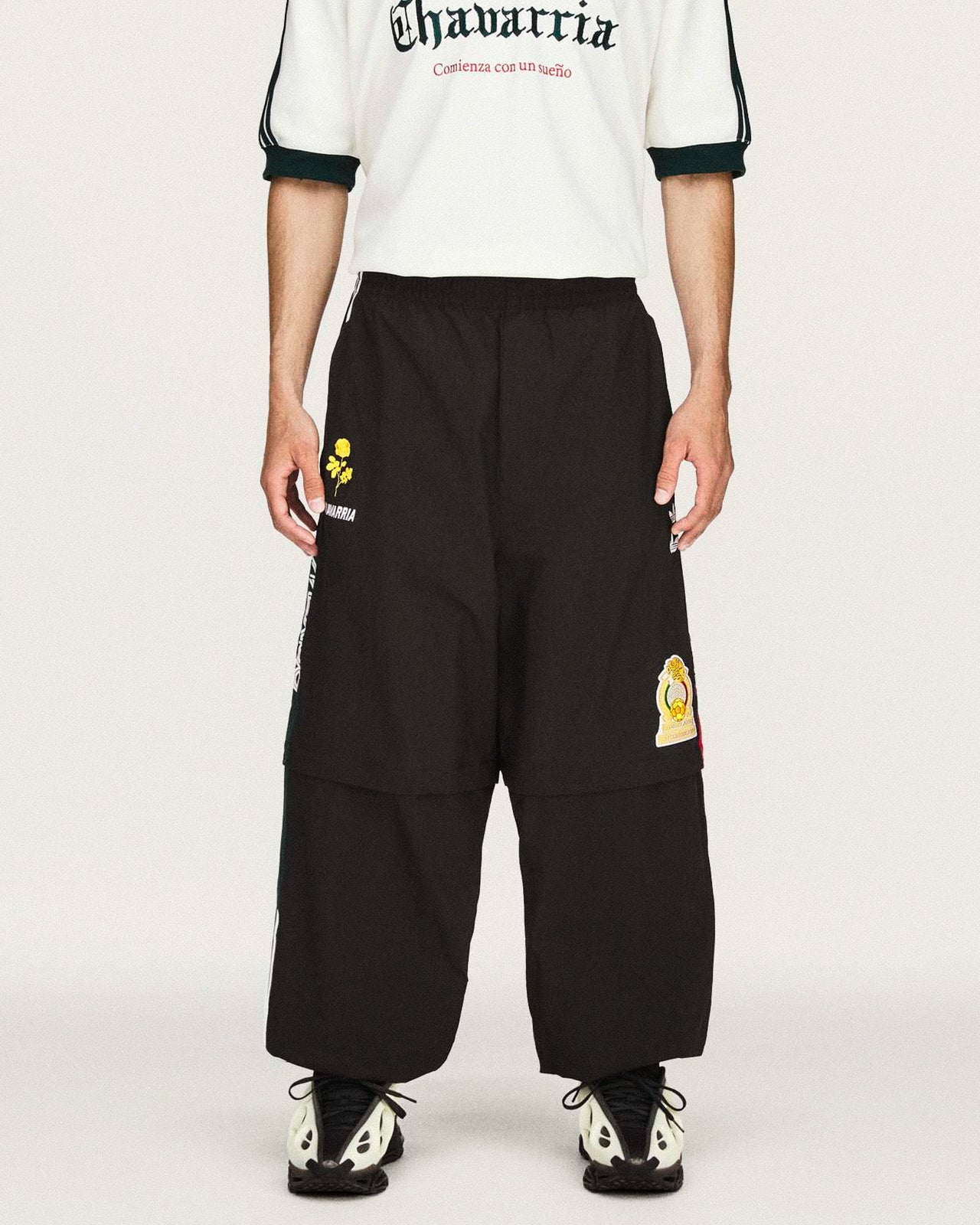 Willy Chavarria x adidas Woven Tracksuit Pant  Black    Sweat & Track Pants KU7798 Detail View 1 | GATE
