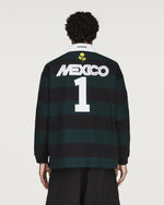 Willy Chavarria x adidas Rugby Longsleeves Aurora Ivy   Longsleeves KV1977 On Model Back View | GATE
