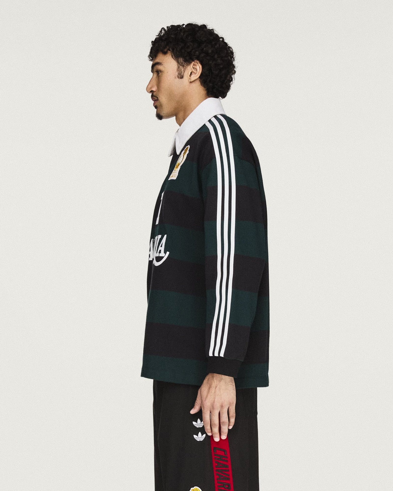 Willy Chavarria x adidas Rugby Longsleeves Aurora Ivy   Longsleeves KV1977 Style Inspiration | GATE
