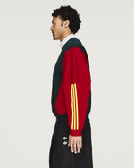 Willy Chavarria x adidas Watsonville Sweatshirt Aurora Ivy / Legend Ink / Better Scarlet Sweatshirts KV1996 Style Inspiration | GATE
