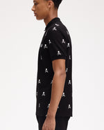 Fred Perry Skull Polo Shirt Black Detail view 3 | Gate