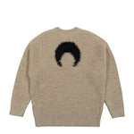 Wool And Fluffy Knit Crewneck Pullover