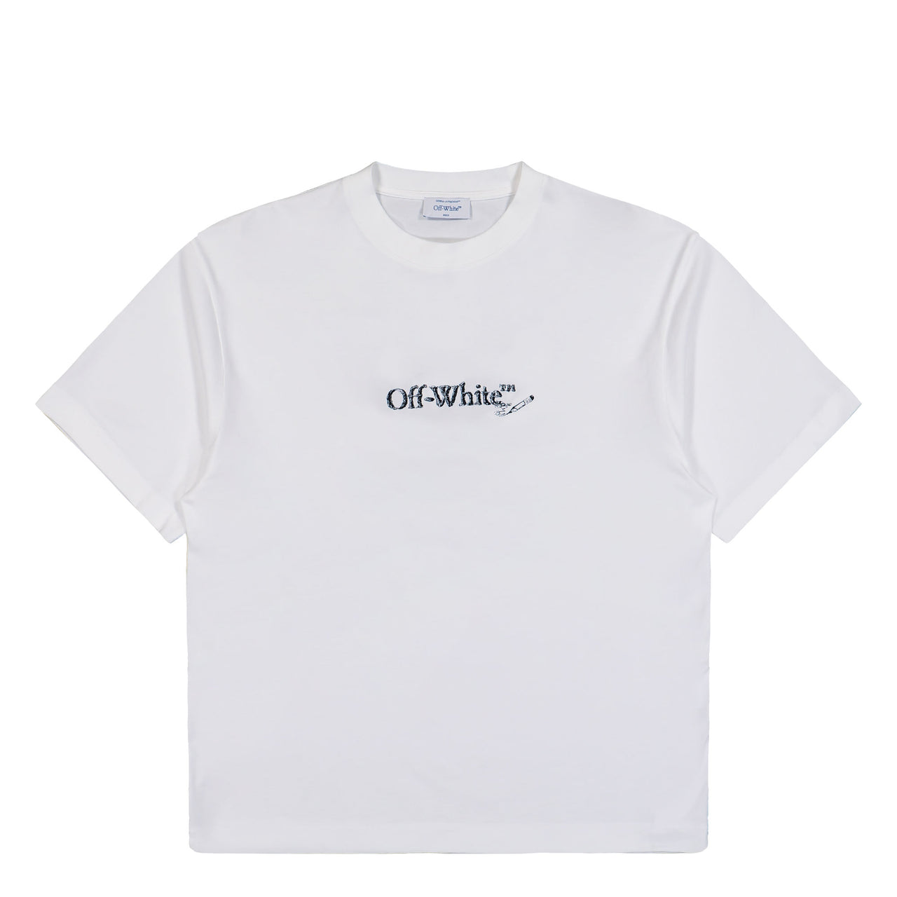 Off-White Scribble Arrow Skate S/S Tee White - Black T-Shirts OMAA120F25JER00C0110 Detail View 1 | GATE