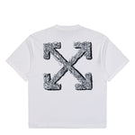 Off-White Scribble Arrow Skate S/S Tee White - Black T-Shirts OMAA120F25JER00C0110 Detail View 2 | GATE