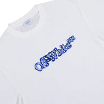 Off-White Cloudy Arrow Skate S/S Tee White - Nautical Blue T-Shirts OMAA120F25JER00G0146 Detail View 3 | GATE