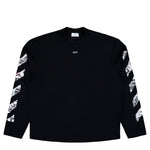 Off-White Newspaper Arrow 90s Skate L/S Black - White Longsleeves OMAB09CF25JER0021001 Detail View 1 | GATE