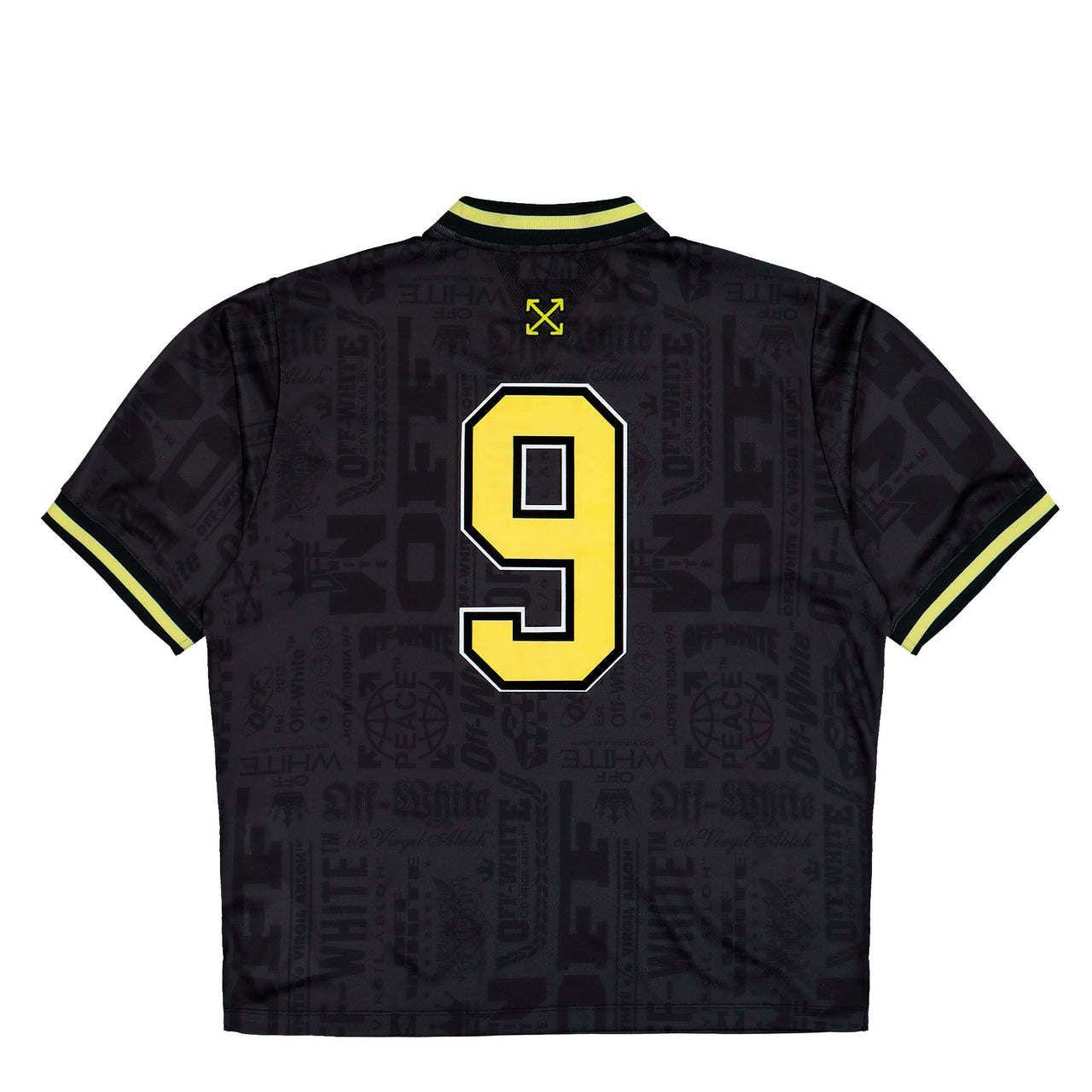 Off-White Multilogo Soccer S/S Tee Black - Black T-Shirts OMAD00SF25JER0021010 Detail View 1 | GATE