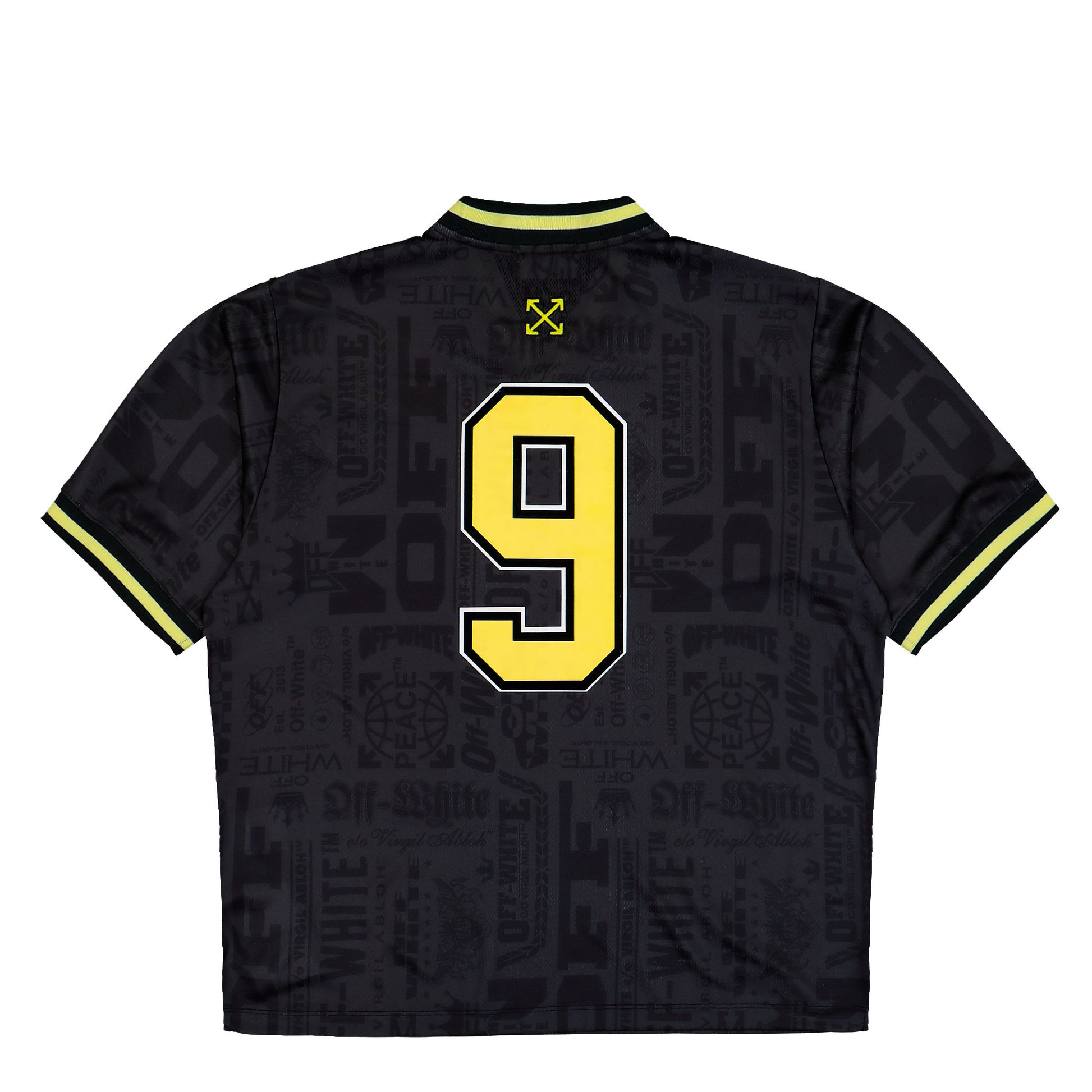 Off-White Multilogo Soccer S/S Tee Black - Black T-Shirts OMAD00SF25JER0021010 Detail View 2 | GATE