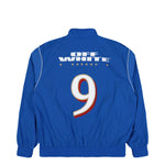 Off-White Type Logo Nylon Tracktop Nautical Blue / White Tracksuit Tops OMBD05EF25FAB0024601 Detail View 2 | GATE