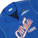 Off-White Type Logo Nylon Tracktop Nautical Blue / White Tracksuit Tops OMBD05EF25FAB0024601 Detail View 3 | GATE
