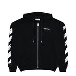 Off-White Ink Arrow Skate Zip Hoodie Black - White Hoodies OMBE015F25FLE0021001 Detail View 1 | GATE