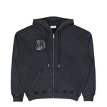 Off-White Fade Painting Skate Zip Hoodie Vintage Black Hoodies OMBE015F25FLE0041345 Detail View 1 | GATE