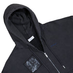 Off-White Fade Painting Skate Zip Hoodie Vintage Black Hoodies OMBE015F25FLE0041345 Detail View 3 | GATE