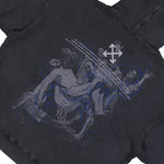 Off-White Fade Painting Skate Zip Hoodie Vintage Black Hoodies OMBE015F25FLE0041345 Detail View 5 | GATE