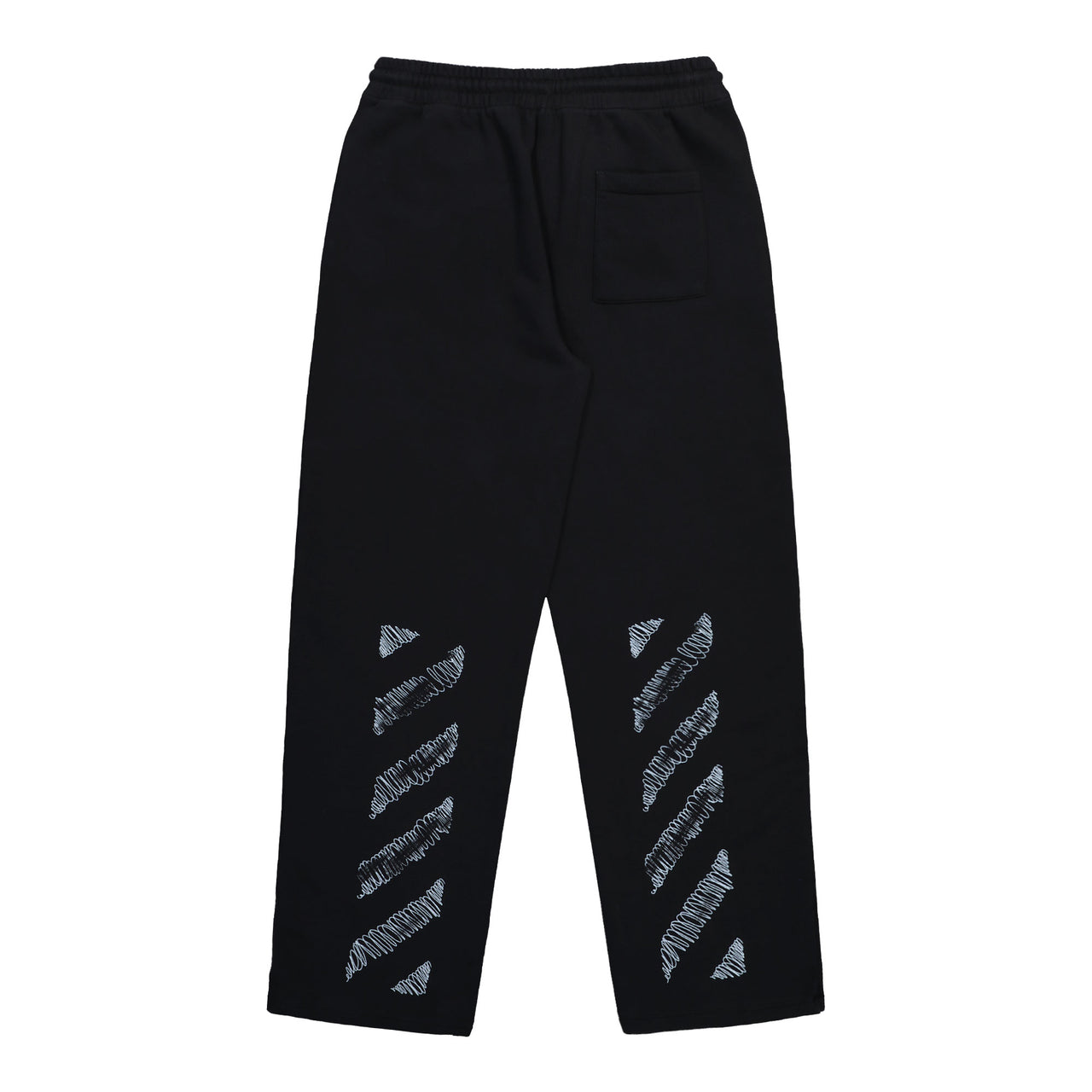 Off-White Scribble Diag Sweatpant Black - White Sweat & Track Pants OMCH05AF25FLE0021001 Detail View 1 | GATE