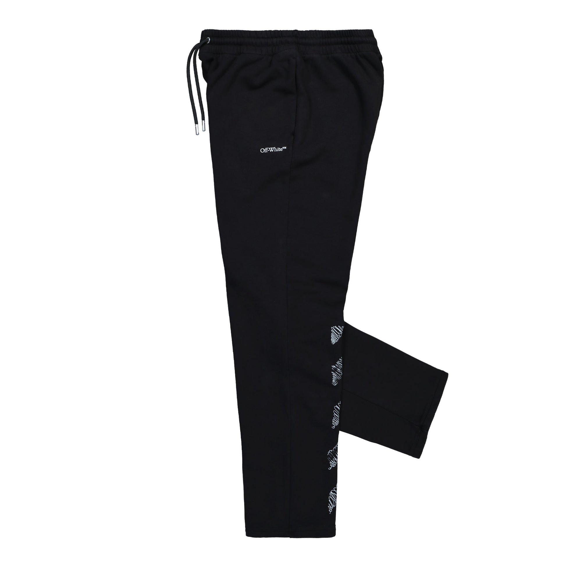 Off-White Scribble Diag Sweatpant Black - White Sweat & Track Pants OMCH05AF25FLE0021001 Detail View 3 | GATE