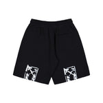 Off-White Ink Arrow Skate Sweatshort Black - White Shorts OMCI013F25FLE0041001 Detail View 2 | GATE