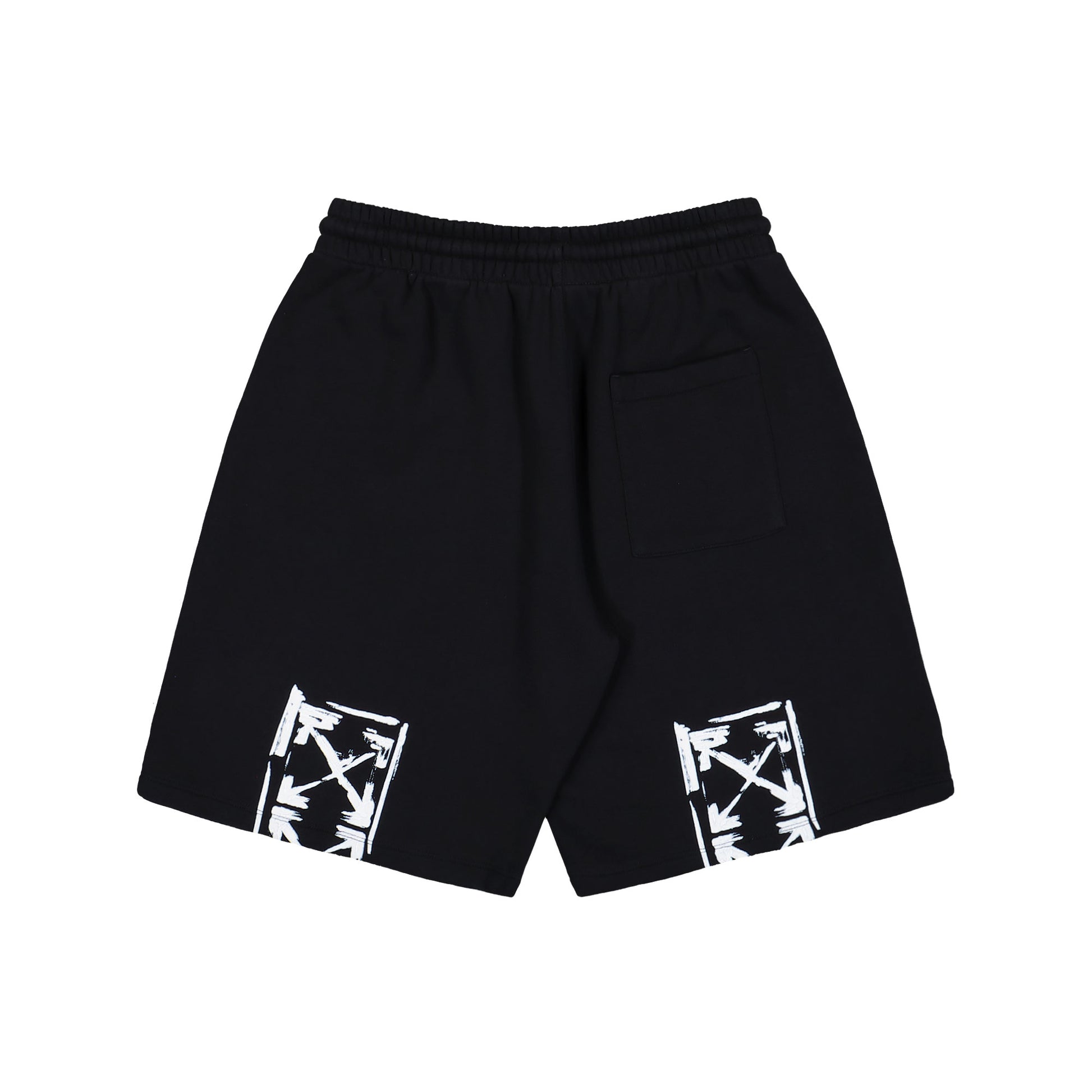 Off-White Ink Arrow Skate Sweatshort Black - White Shorts OMCI013F25FLE0041001 Detail View 2 | GATE