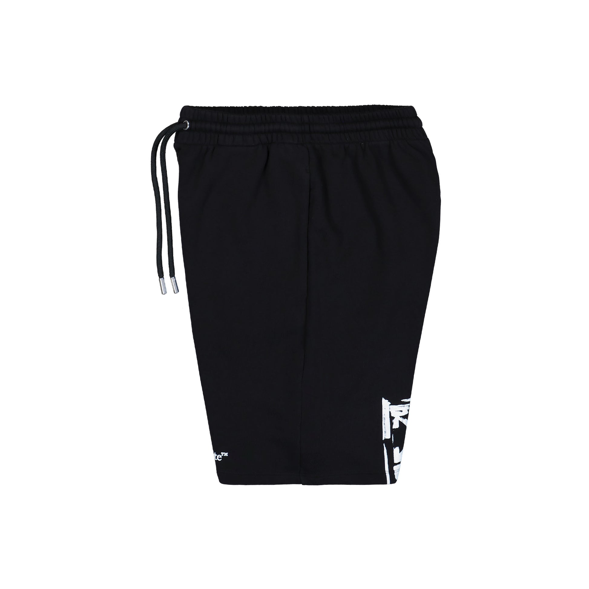 Off-White Ink Arrow Skate Sweatshort Black - White Shorts OMCI013F25FLE0041001 Detail View 3 | GATE