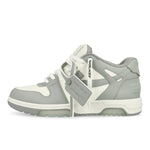 Off-White Out Of Office Leather Sneakers White - Grey Sneaker OMIA189C99LEA0070109 Detail View 1 | GATE