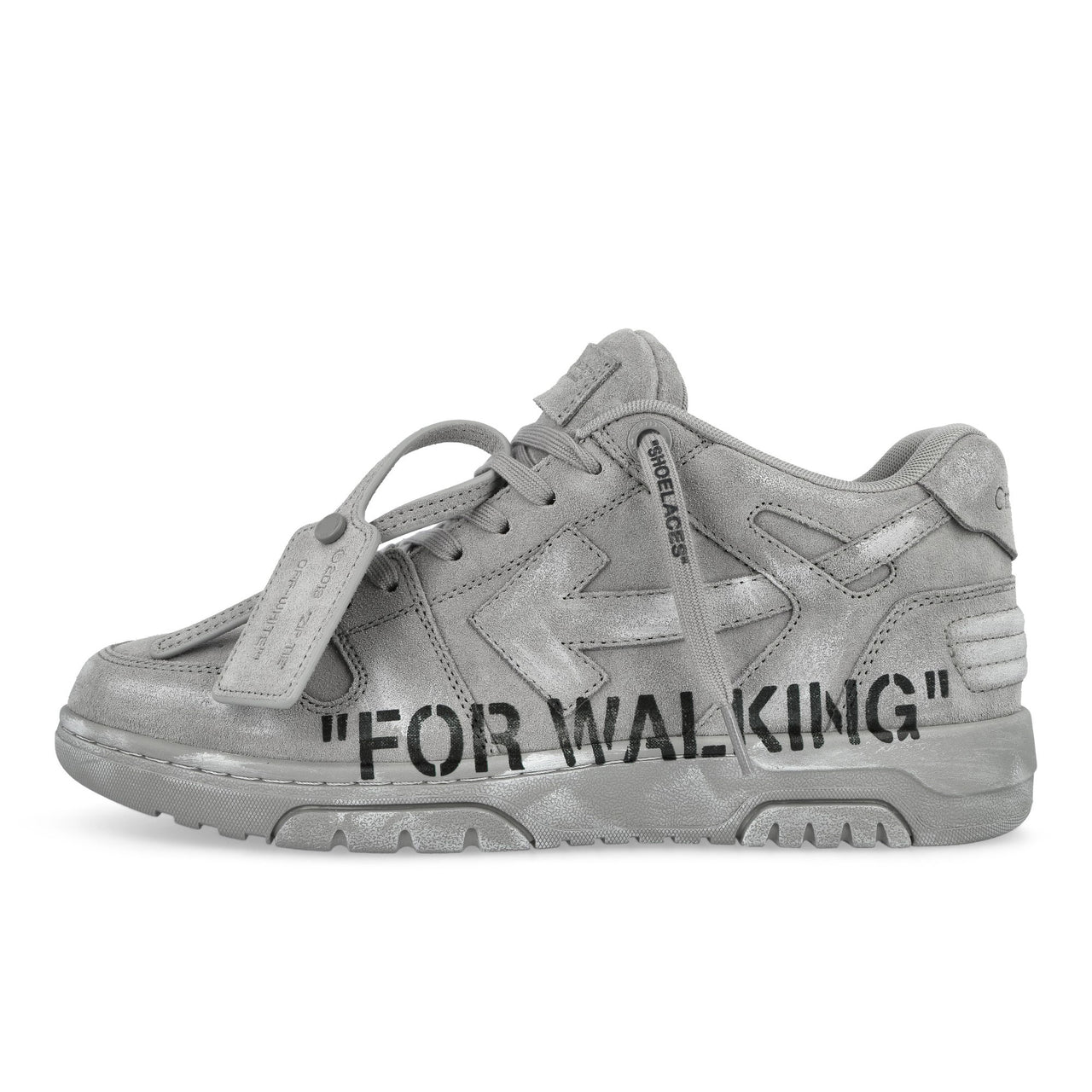 Off-White OOO For Walking Suede Grey - Dark Grey Sneaker OMIA189F25LEA00B0907 Detail View 1 | GATE