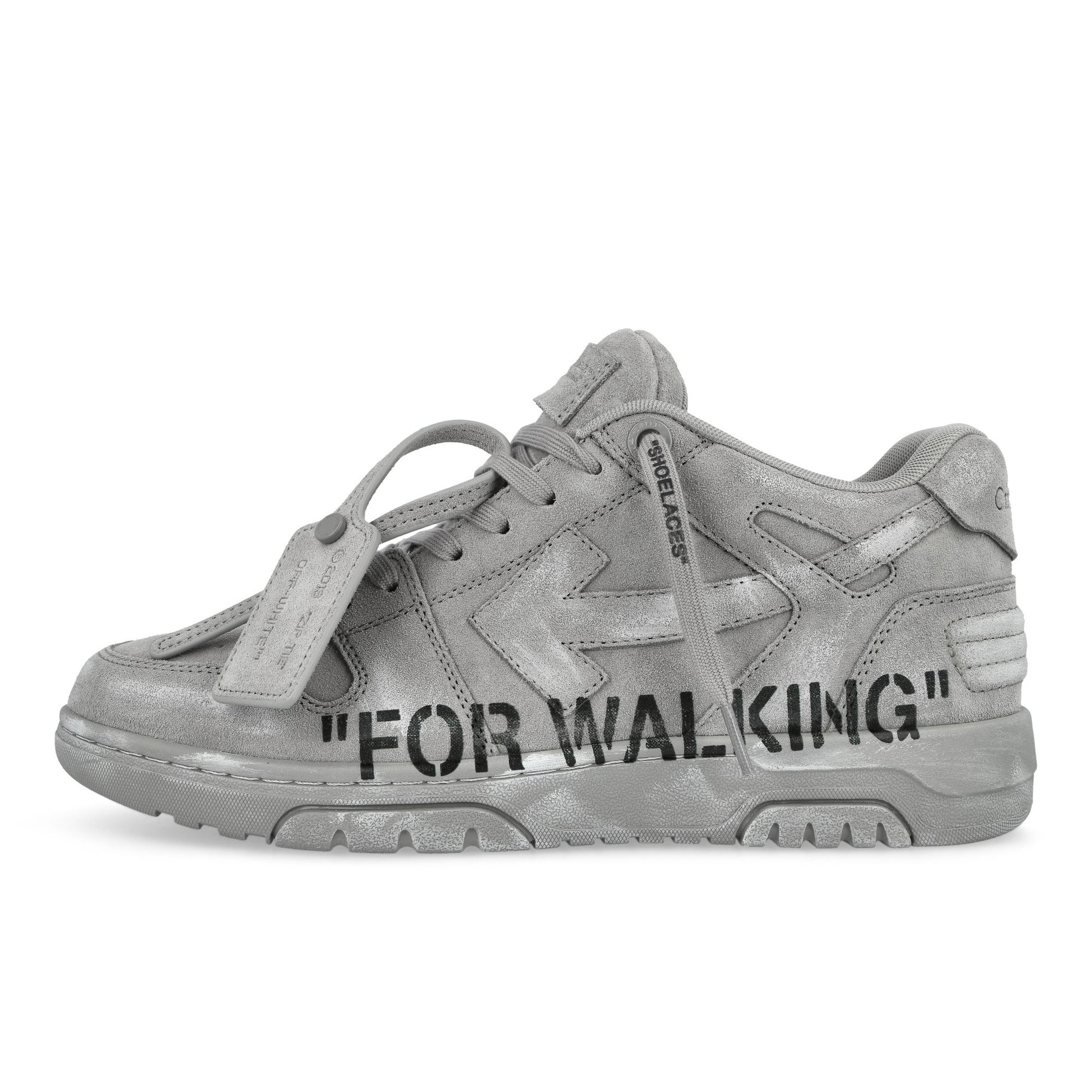 Off-White OOO For Walking Suede Grey - Dark Grey Sneaker OMIA189F25LEA00B0907 Detail View 1 | GATE