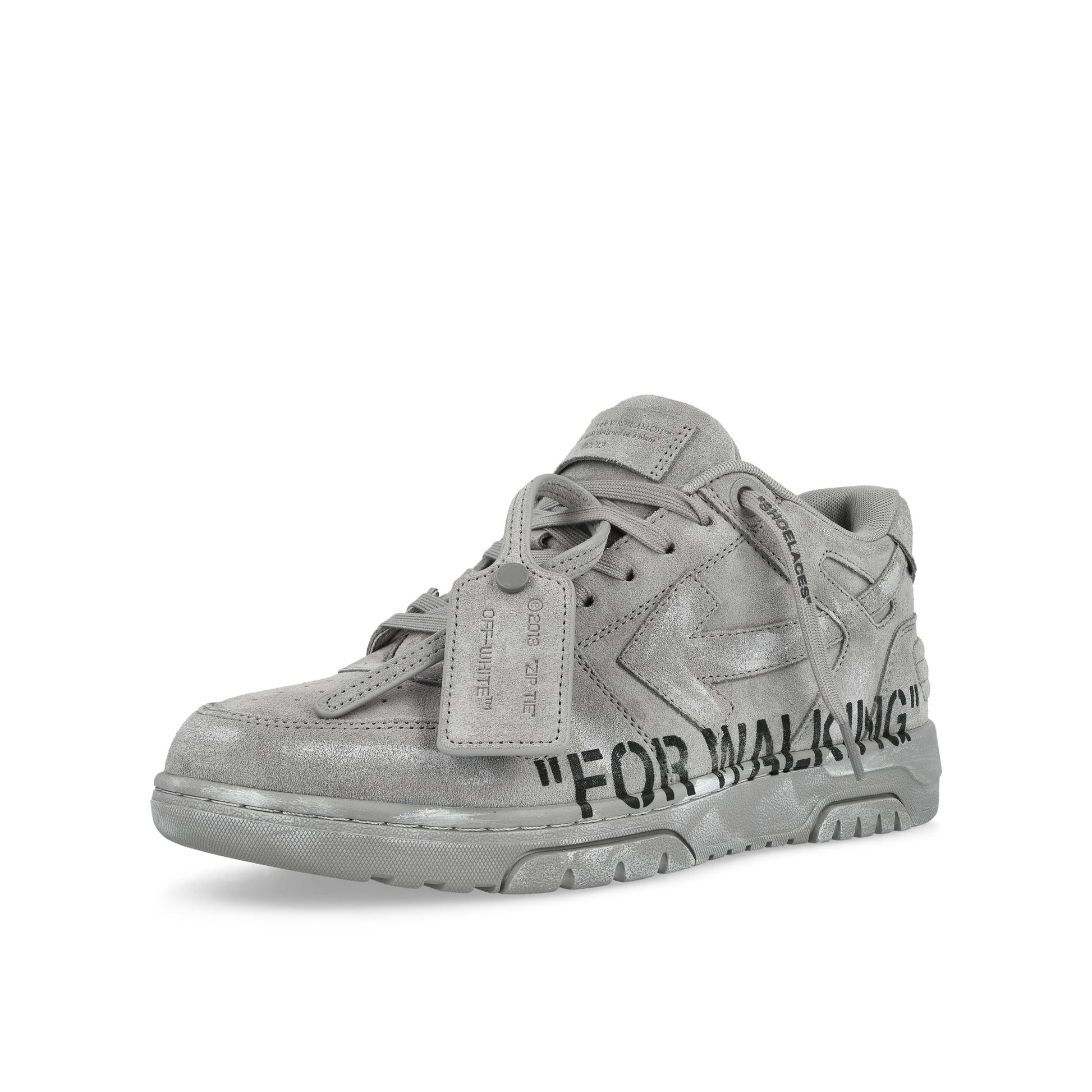Off-White OOO For Walking Suede Grey - Dark Grey Sneaker OMIA189F25LEA00B0907 Detail View 4 | GATE