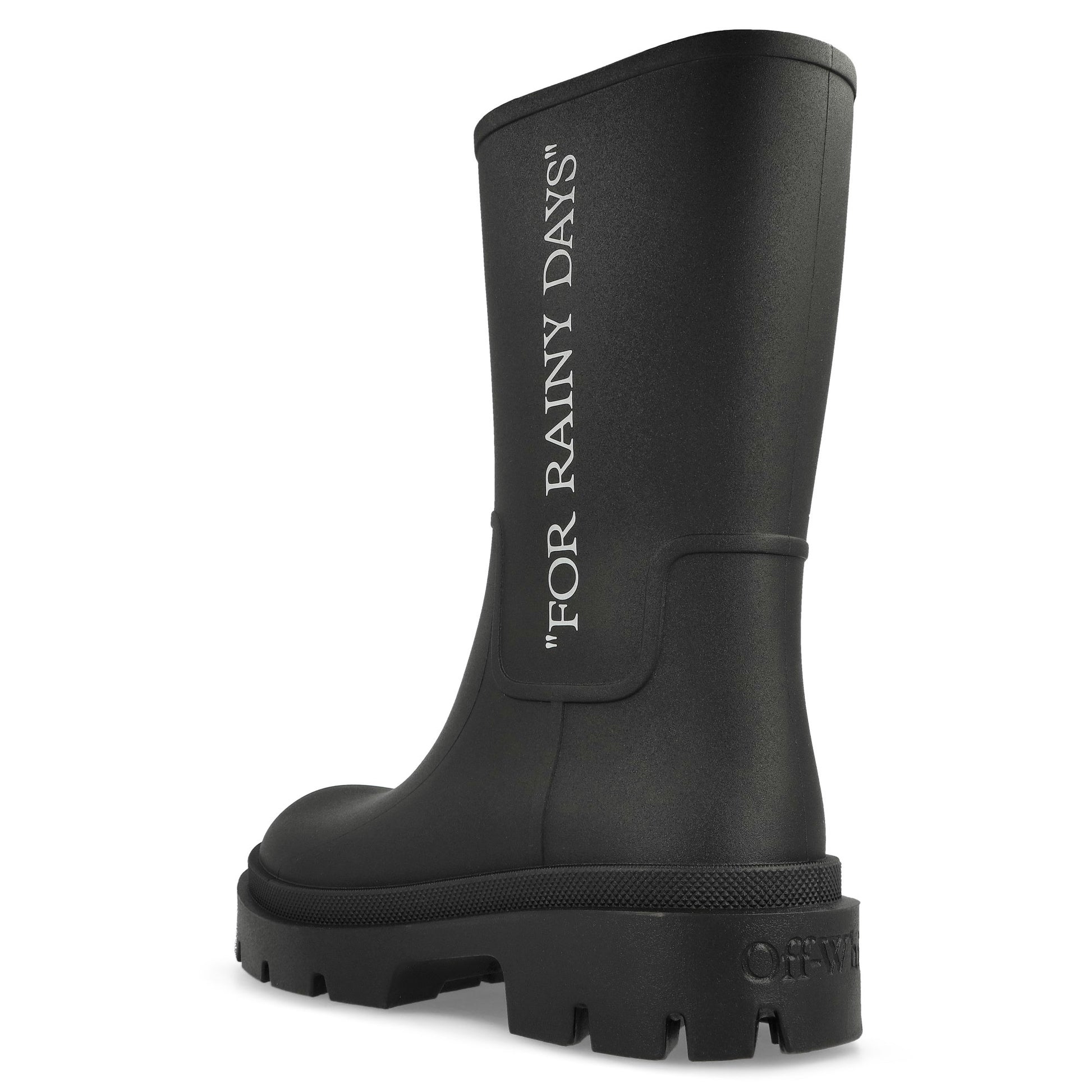 Off-White Reboot Rainy Days Boots Black - White Boots OMIE00BC99MAT0011001 Detail View 3 | GATE