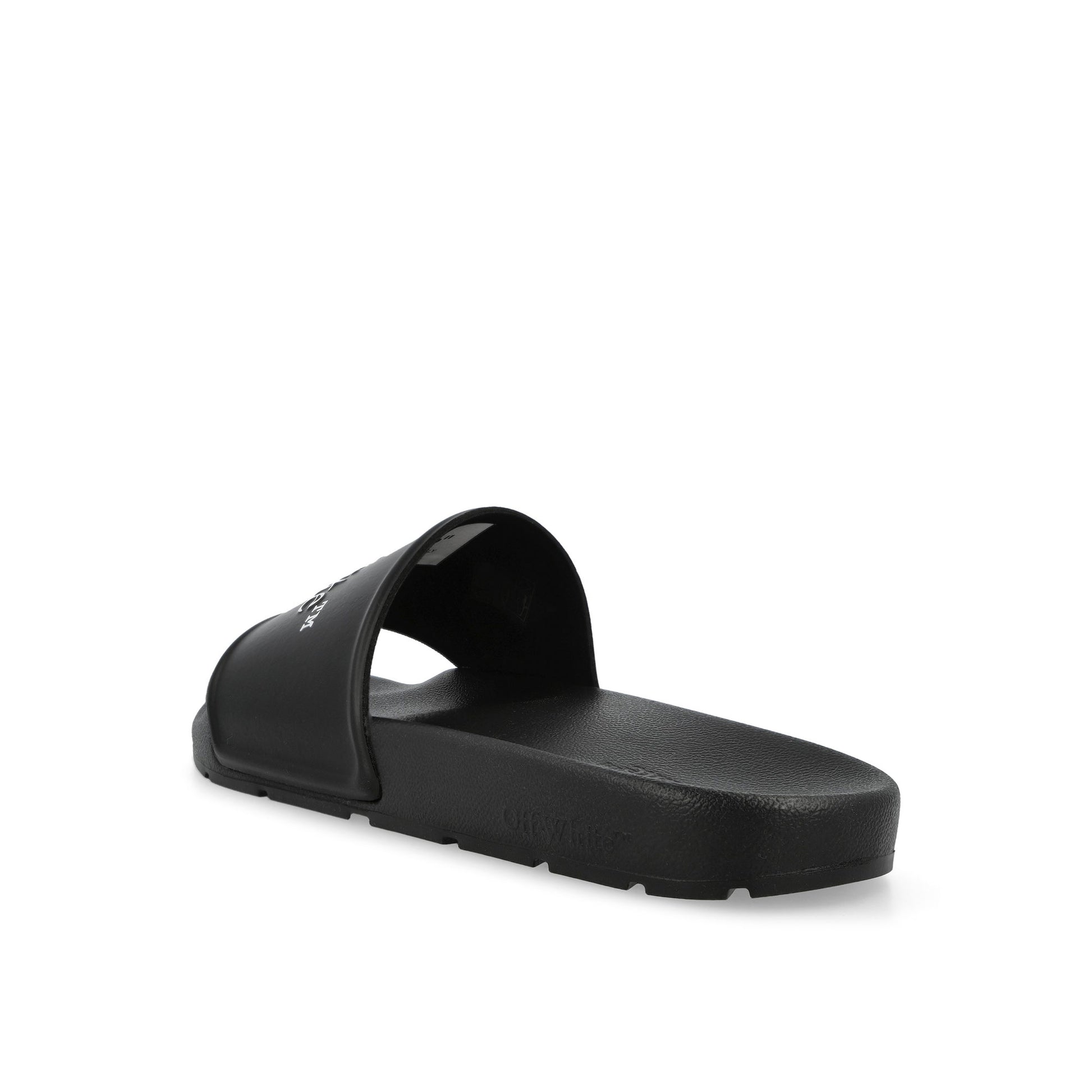 Off-White Bookish Sliders Black / White Slides OMIU002S26MAT0021001 Detail View 3 | GATE
