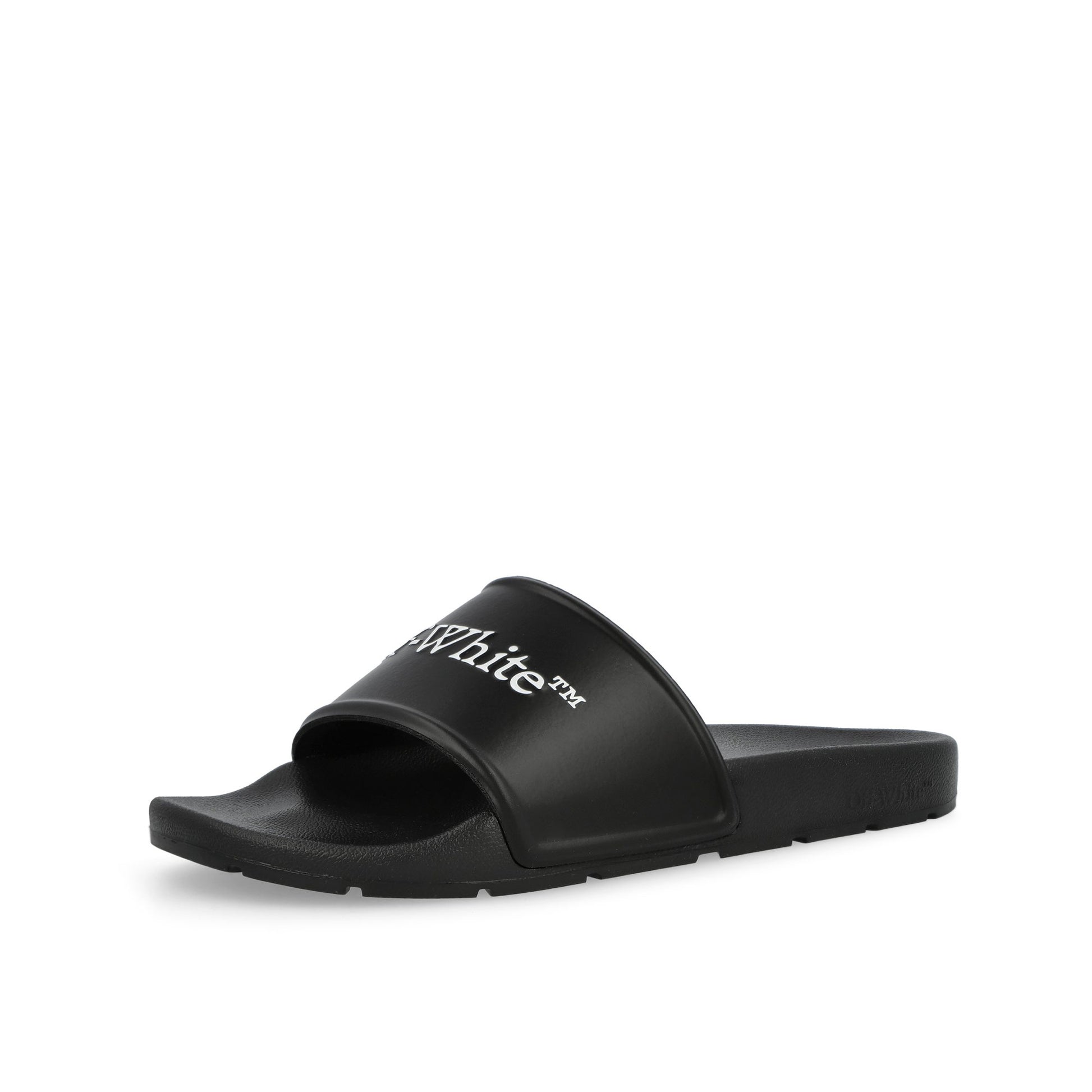 Off-White Bookish Sliders Black / White Slides OMIU002S26MAT0021001 Detail View 4 | GATE
