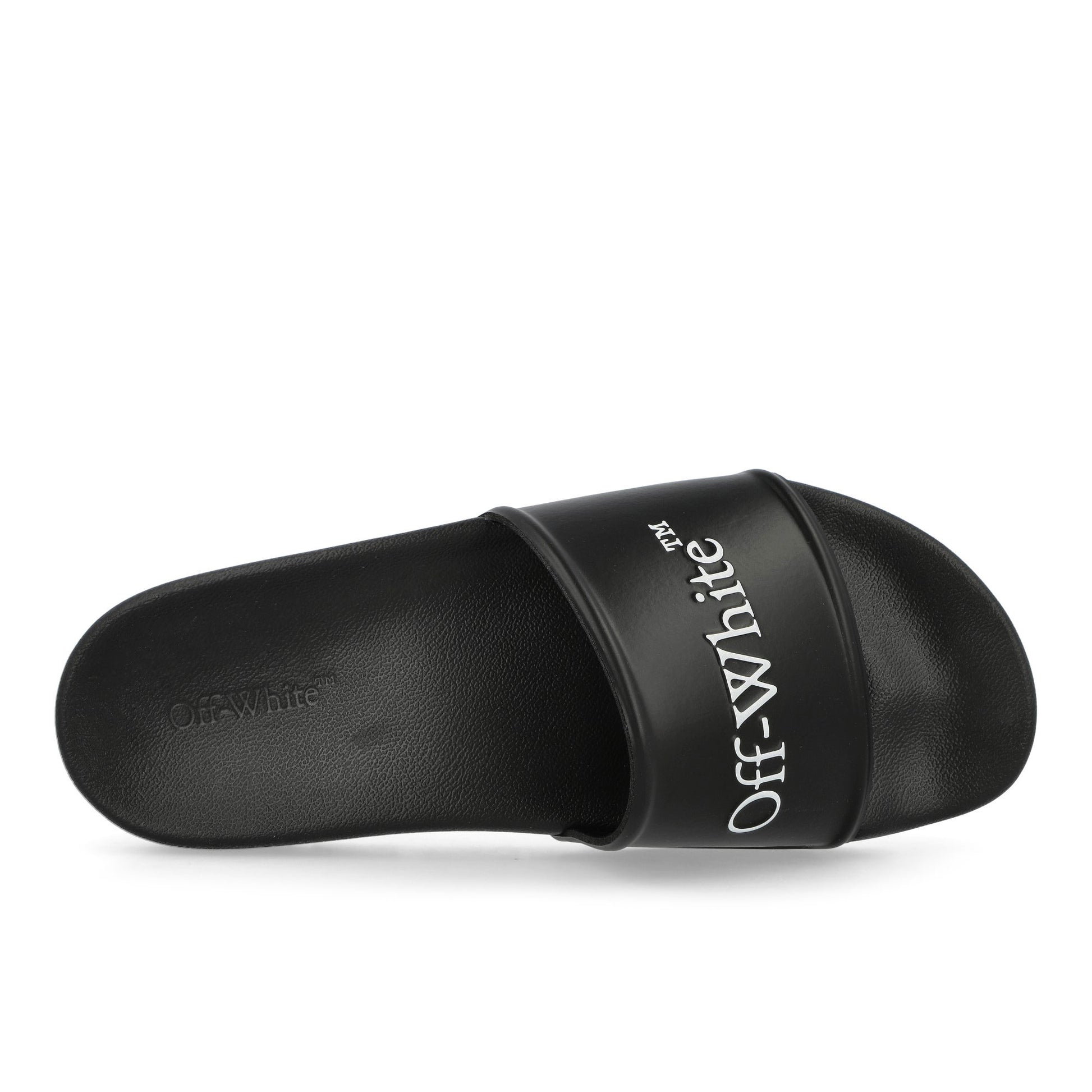 Off-White Bookish Sliders Black / White Slides OMIU002S26MAT0021001 Detail View 5 | GATE
