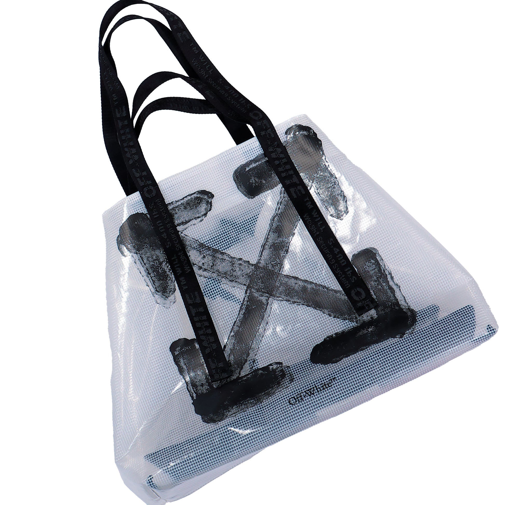 Off White Heritage Day Off Tote Ripstop Transparent Tote Bag OMNA20TC99FAB0017910 Detail View 3 | GATE
