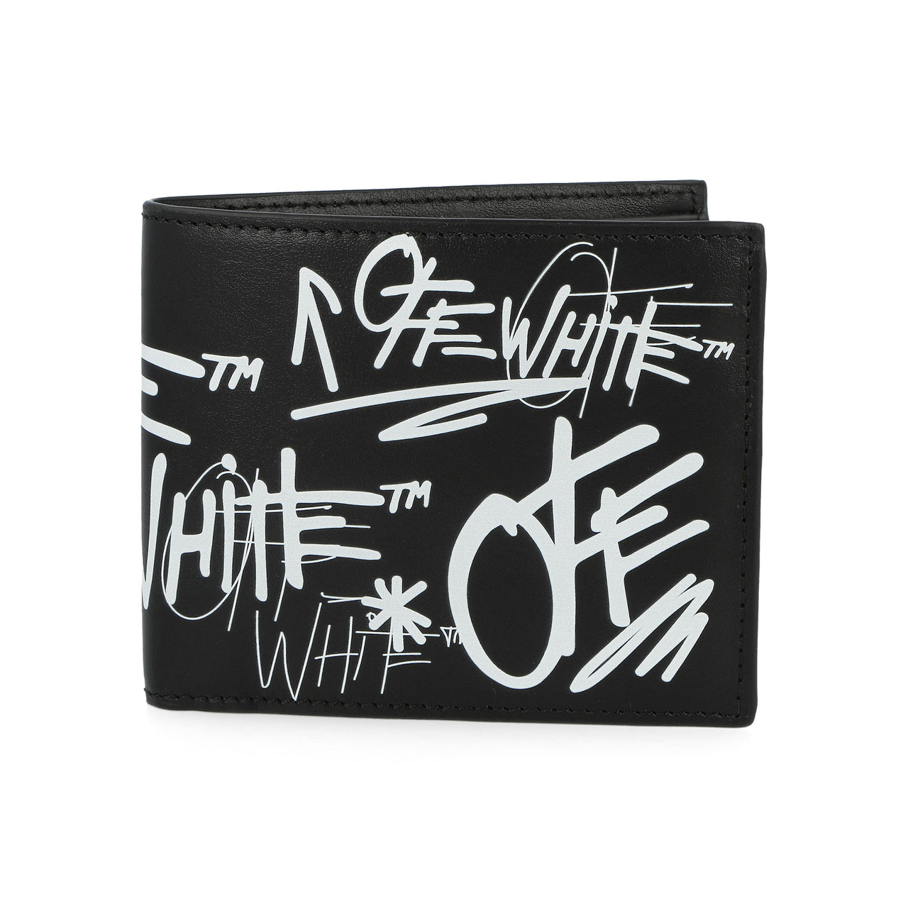 Off White Logo Bifold Black / White Wallets OMNC094S26LEA0041001 Detail View 1 | GATE
