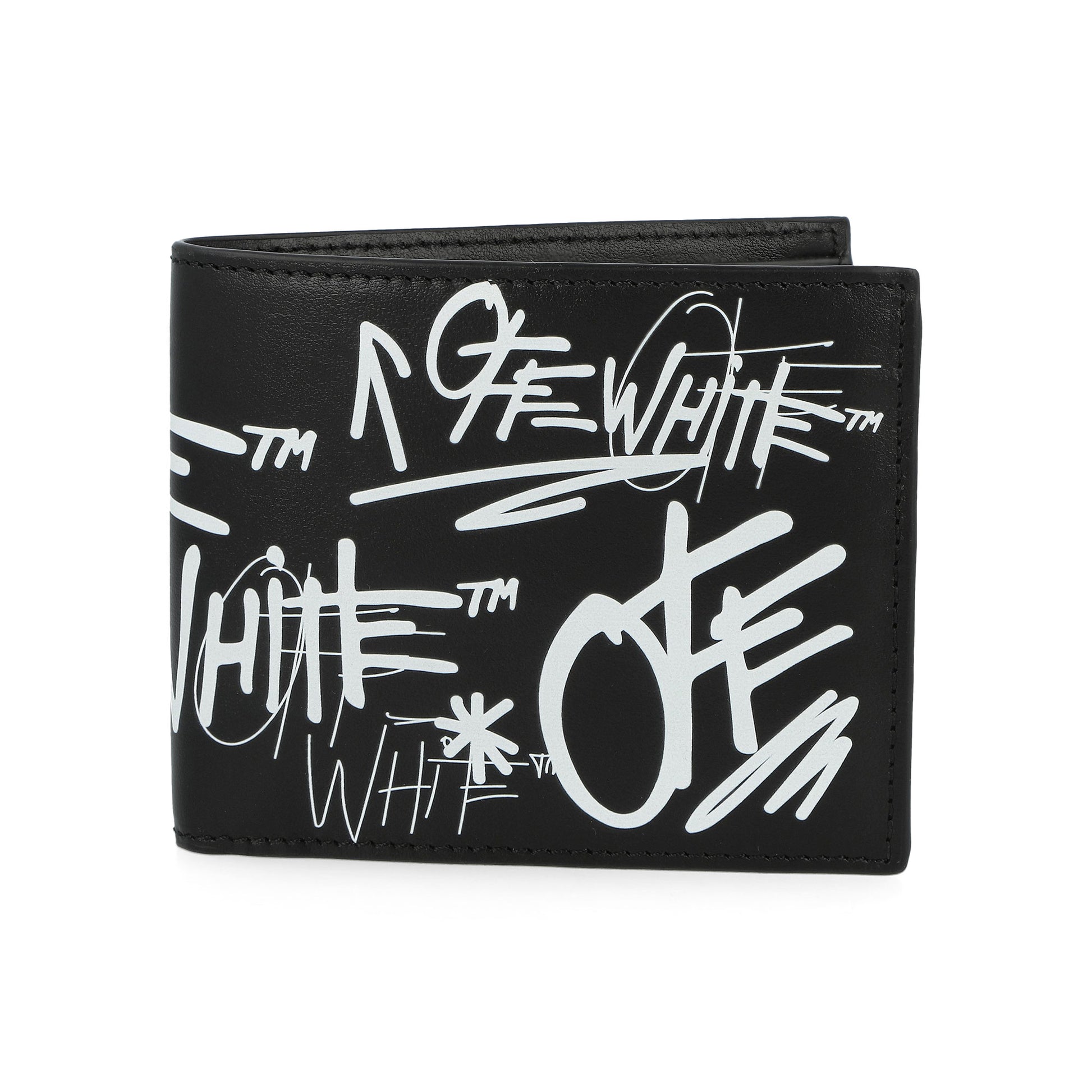 Off White Logo Bifold Black / White Wallets OMNC094S26LEA0041001 Detail View 1 | GATE
