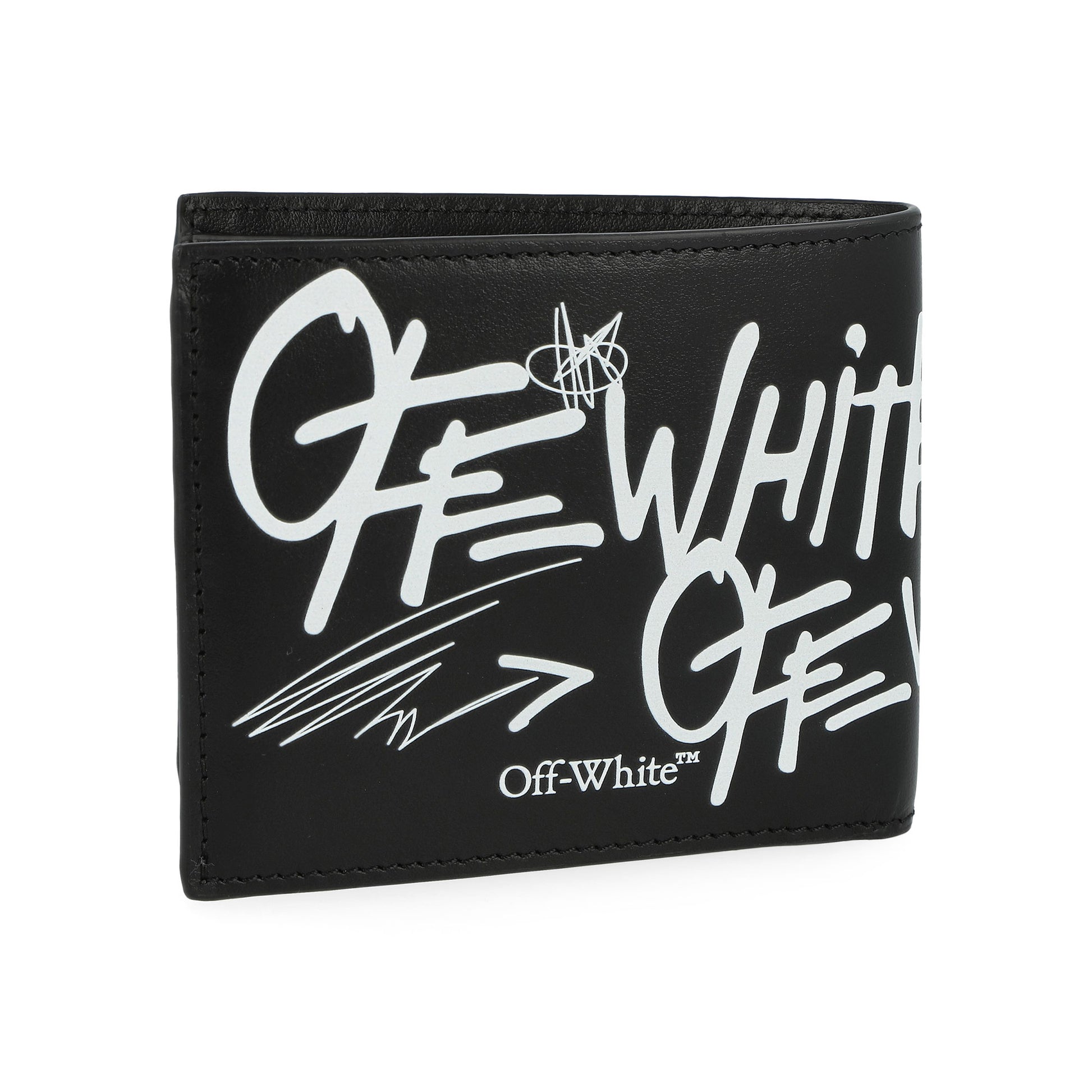 Off White Logo Bifold Black / White Wallets OMNC094S26LEA0041001 Detail View 4 | GATE
