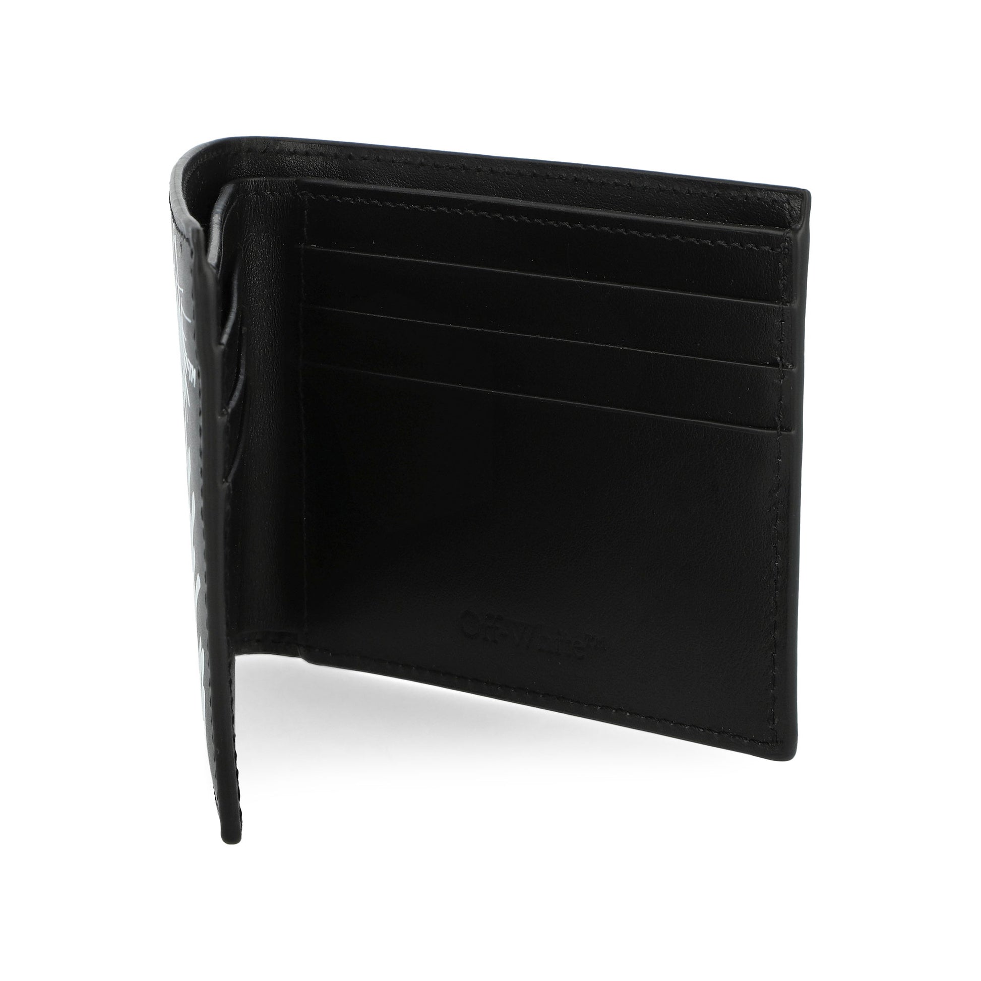 Off White Logo Bifold Black / White Wallets OMNC094S26LEA0041001 Detail View 5 | GATE
