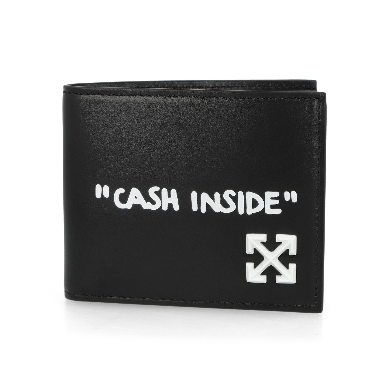 Off-White Jitney Quote Bifold Wallet Bold Green Black - White OMNC098C99LEA0011001 Detail View 1 | GATE
