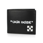 Off-White Jitney Quote Bifold Wallet Bold Green Black - White OMNC098C99LEA0011001 Detail View 1 | GATE
