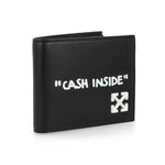 Off-White Jitney Quote Bifold Wallet Bold Green Black - White OMNC098C99LEA0011001 Detail View 3 | GATE
