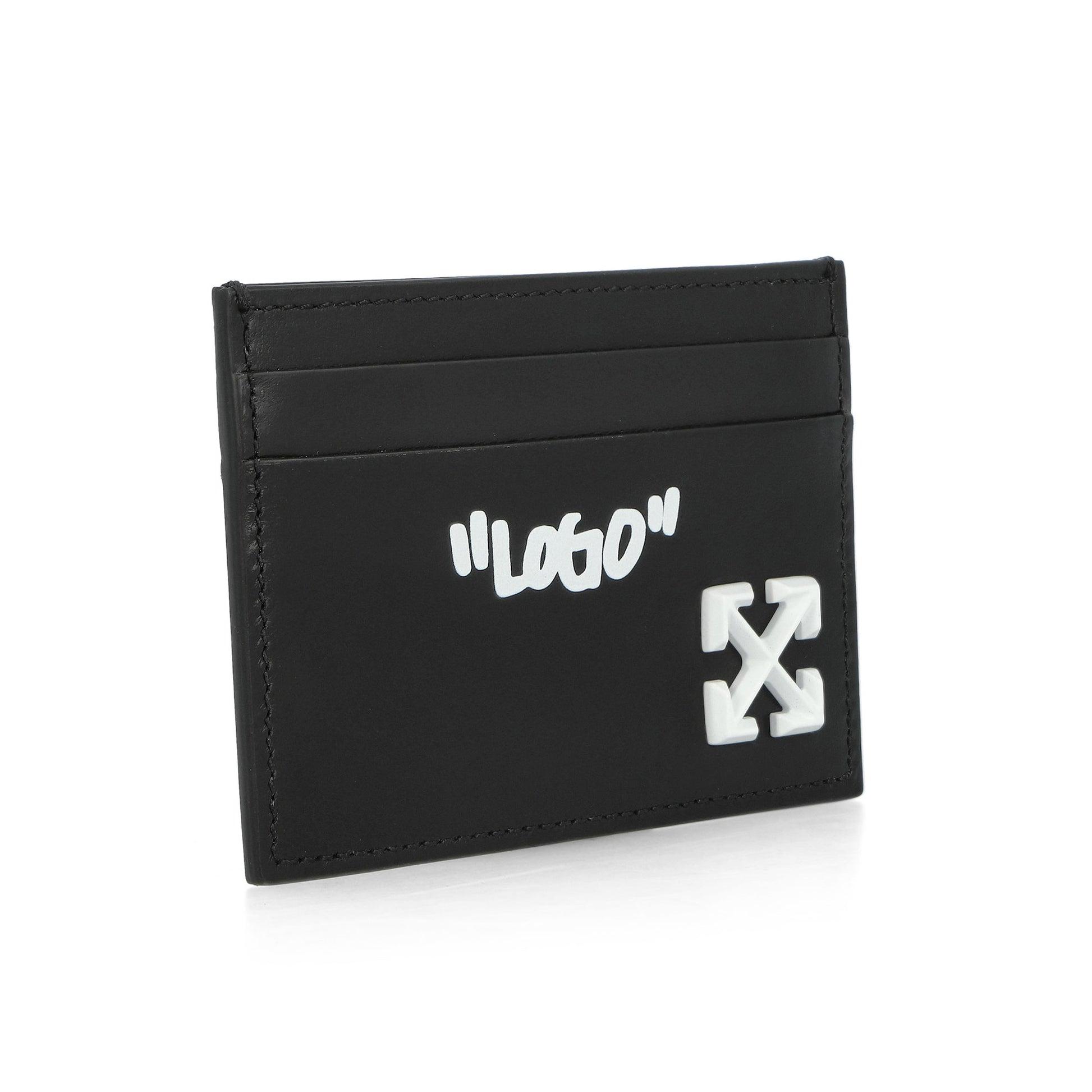 Off-White Jitney Quote Card Case Bold Green Black - White OMND09FC99LEA0011001 Detail View 3 | GATE
