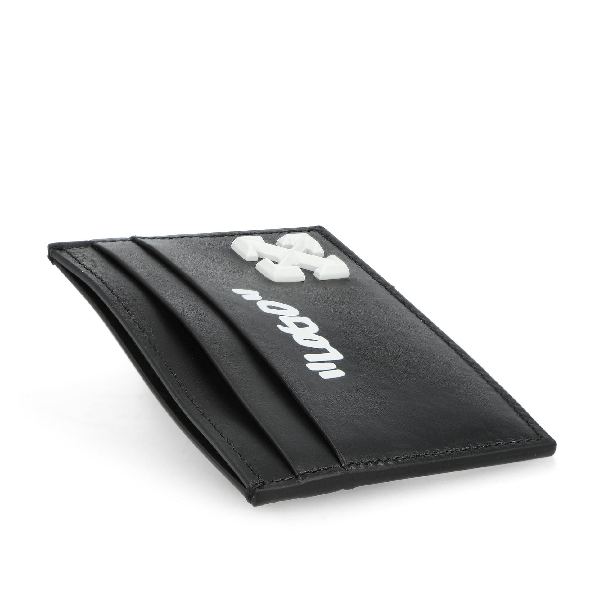 Off-White Jitney Quote Card Case Bold Green Black - White OMND09FC99LEA0011001 Detail View 5 | GATE
