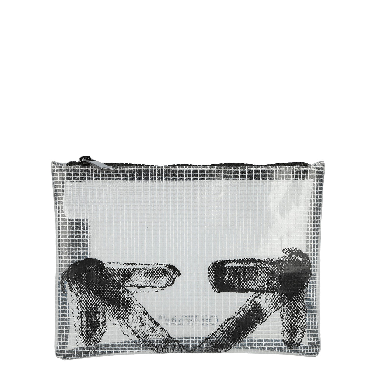 Off White Heritage Pouch Ripstop Transparent  Clutches OMNS02DC99FAB0017910 Detail View 1 | GATE
