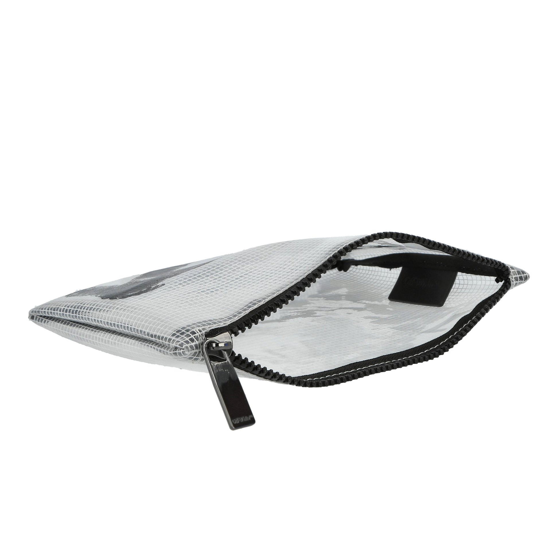 Off White Heritage Pouch Ripstop Transparent  Clutches OMNS02DC99FAB0017910 Detail View 3 | GATE
